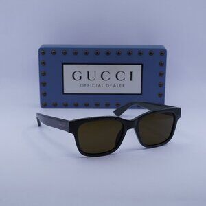 Gucci GG1716S 004 Square Sunglasses - Dark Green/Brown